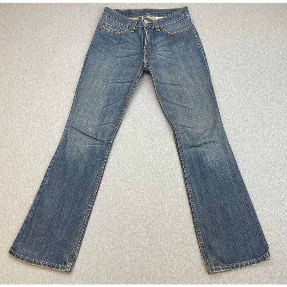 Levis 518 Jeans Womens 1 Jr M (28x32) Blue 100% Cotton Low Rise Bootcut Made USA